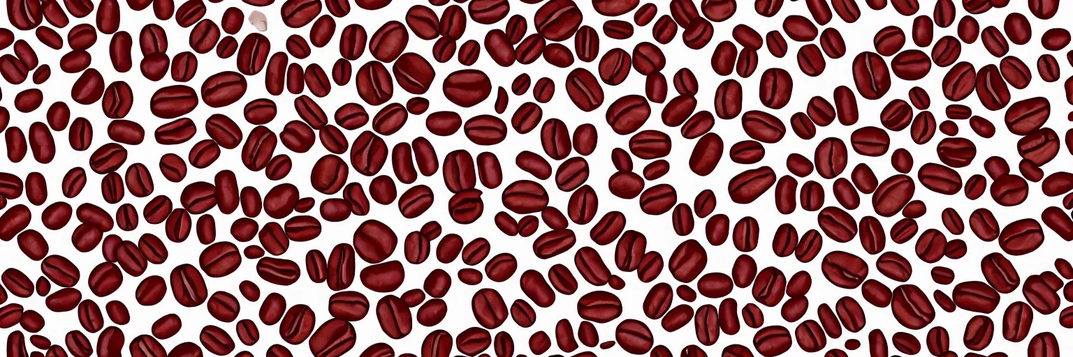 Image similar to seamless pattern design, coffee and band, simple, red and white,