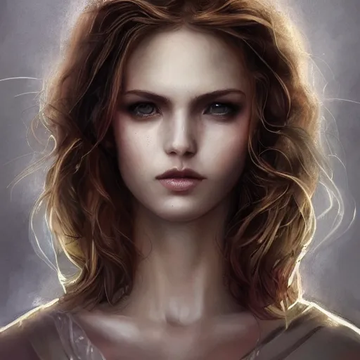 Prompt: lightning angel character portrait, lean face, cinematic lighting, glowing golden eyes, hyper-detailed, cgsociety, 8k, high resolution, in the style of Charlie Bowater, Tom Bagshaw, single face, symmetrical, headshot photograph, insanely detailed and intricate, beautiful, elegant, watercolor, cinematic, portrait, Raphaelite, headroom, artstation