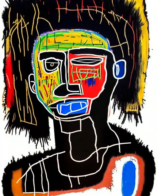 Image similar to A extremely highly detailed majestic hi-res beautiful immaculate head and shoulders award winning painting masterpiece of the face of a strong black african man by Jean-Michel Basquiat, 8k, high textures, hyper sharp, insanely detailed and intricate, super detailed, 8k HDR high quality