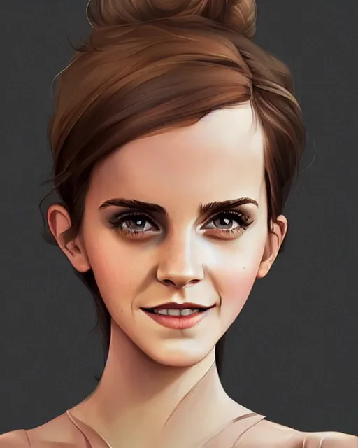 Image similar to beautiful full body Emma Watson smiling, art by Annegret Soltau, lois van baarle and loish and ross tran and rossdraws and sam yang and samdoesarts and artgerm, digital art, highly detailed, intricate, sharp focus, Trending on Artstation HQ, deviantart, unreal engine 5, 4K UHD image, 3D unreal 5, DAZ, hyperrealistic, octane render, cgsociety, Photolab, Lightroom, 4K, Dolby Vision, Photography Award, Irving Penn, Irving Penn , Irving Penn , Irving Penn