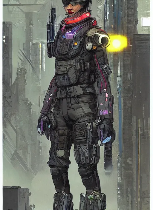 Image similar to apex legends cyberpunk spy in stealthsuit. concept art by james gurney and mœbius. gorgeous face.