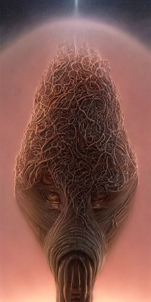 Prompt: a ultradetailed beautiful portrait of a fantastic animal of alpha centauri, oil painting by ilya kuvshinov, greg rutkowski and zdzisław beksinski, alien art, concept art, symmetrical, rule of three, detailed body, detailed face, ultradetailed digital illustration, 8 k, epic atmosphere, digital art, artstation, cgsociety