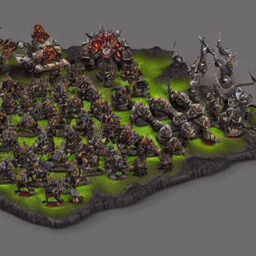 Prompt: World of Warcraft GG horde orcs army surrounding Orgrimmar Castle Game art highly detailed-n 4
