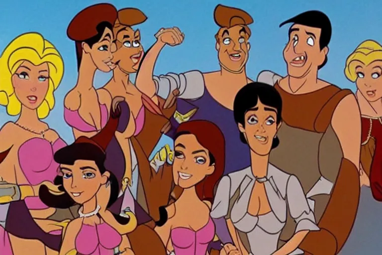 Image similar to don bluth cartoon animation the secret of kim kardashian epic film 1981