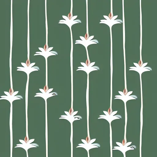 Image similar to Rubrum Lillies, Minimalist, Midcentury Modern, Illustration