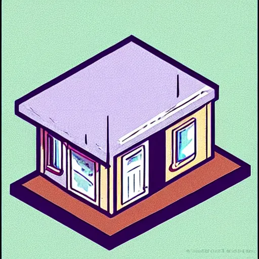 Image similar to cute isometric house