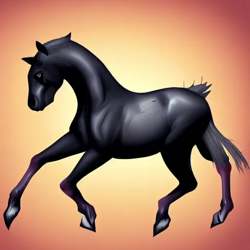 Image similar to a mutant horse,digital sketch