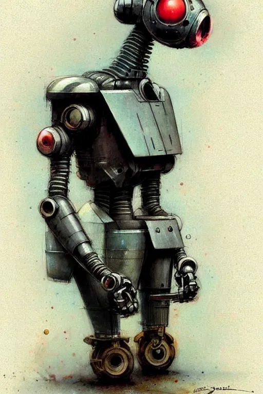 Prompt: ( ( ( ( ( 1 9 5 0 s retro future robot android industrial. muted colors. ) ) ) ) ) by jean - baptiste monge!!!!!!!!!!!!!!!!!!!!!!!!!!!!!!