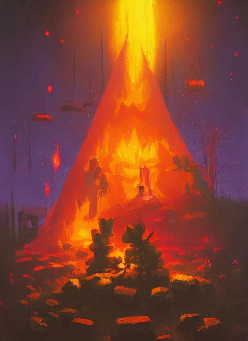 Image similar to camp fire by paul lehr,