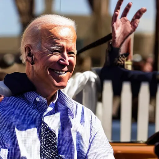 Prompt: joe Biden in a cowboy suit