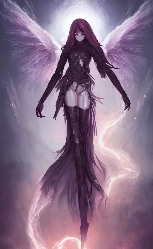 Image similar to Angel knight gothic girl. By William-Adolphe Bouguerea, Jordan grimmer, fractal flame. Highly_detailded