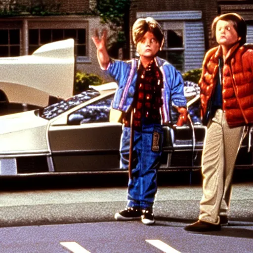 Prompt: the year 2022 in back to the future, movie still