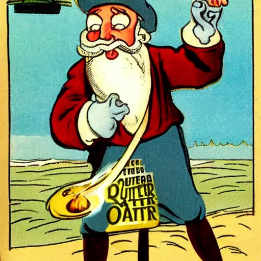 Prompt: quaker oats guy going on an absolute rampage