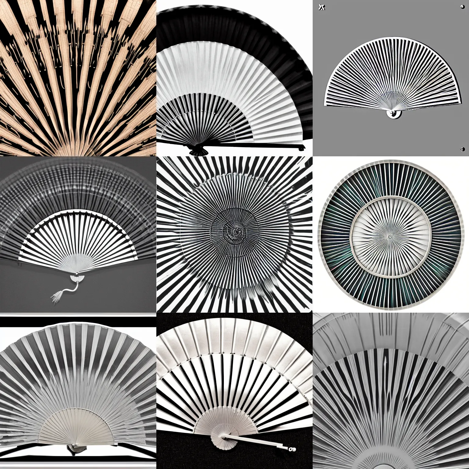 Prompt: art deco fan motif, x - ray image, computed tomography scan