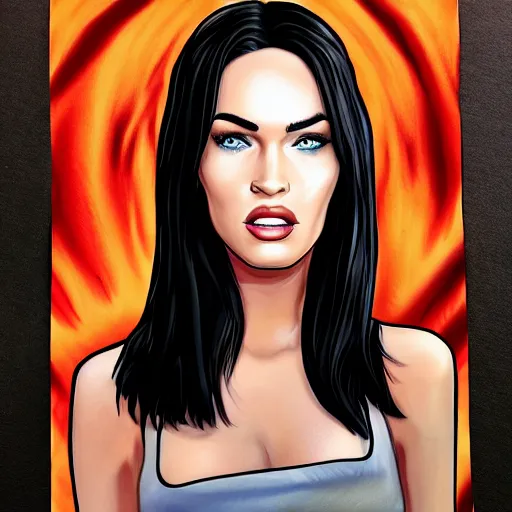 Image similar to Megan Fox portrait, Rick And Morty