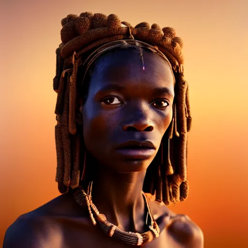 Image similar to photographic portrait of a stunningly beautiful renaissance dogon tribe female in soft dreamy light at sunset, contemporary fashion shoot, by edward robert hughes, annie leibovitz and steve mccurry, david lazar, jimmy nelsson, breathtaking, 8 k resolution, extremely detailed, beautiful, establishing shot, artistic, hyperrealistic, beautiful face, octane render