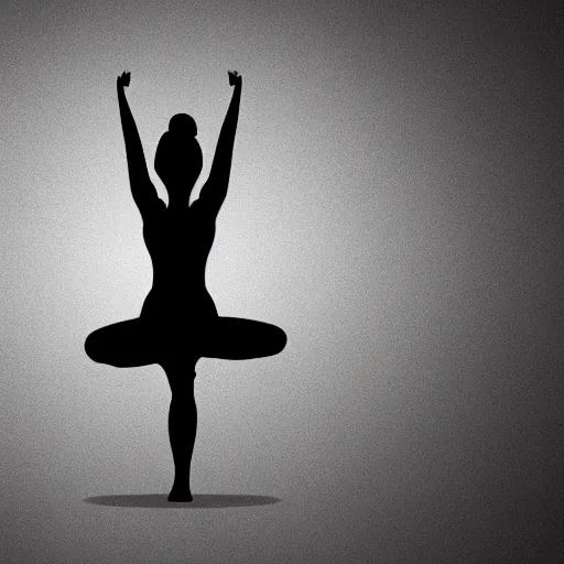 Image similar to black and white corporate logo female silhouette yoga pose