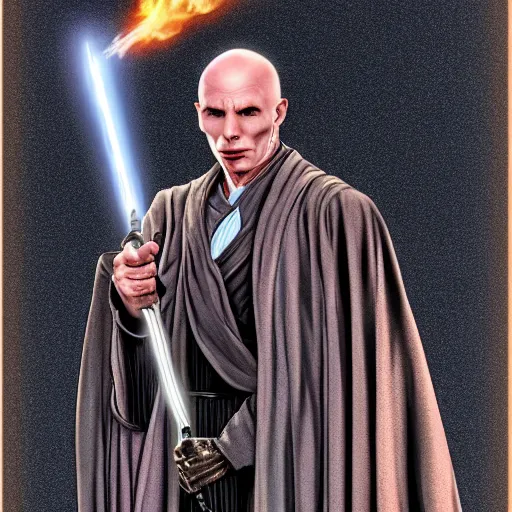 Image similar to lord voldemort as mace windu