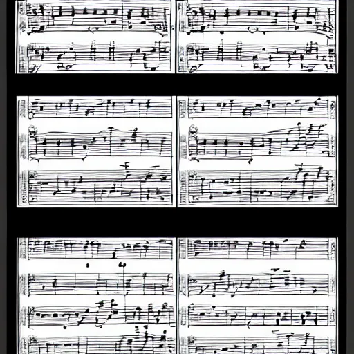 Image similar to sheet music for solo flute