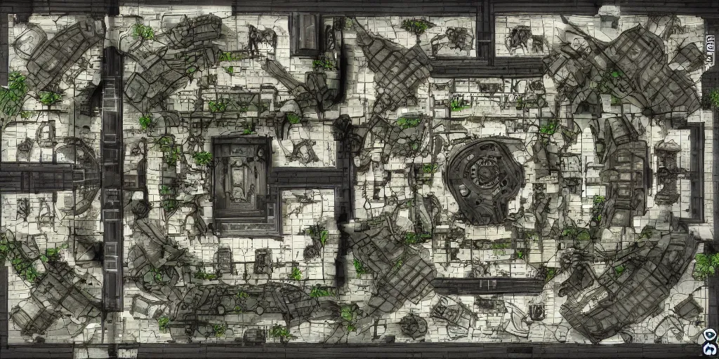 architectural floor plan gears of war map meets, Stable Diffusion