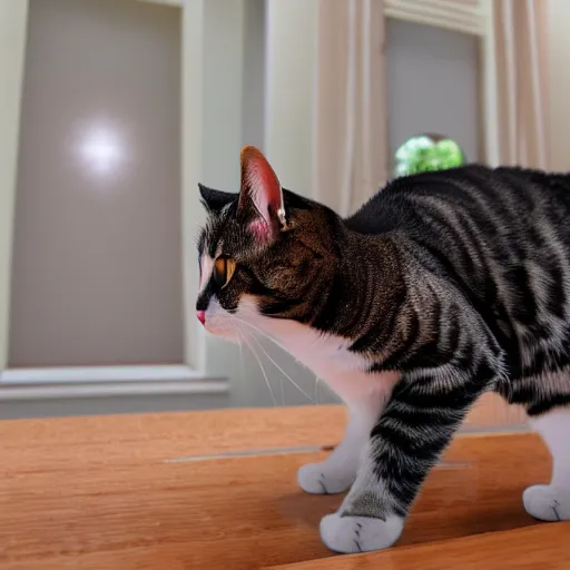 Prompt: a cat with a long body, longcat, 8 k, high definition, highly detailed, photo - realistic