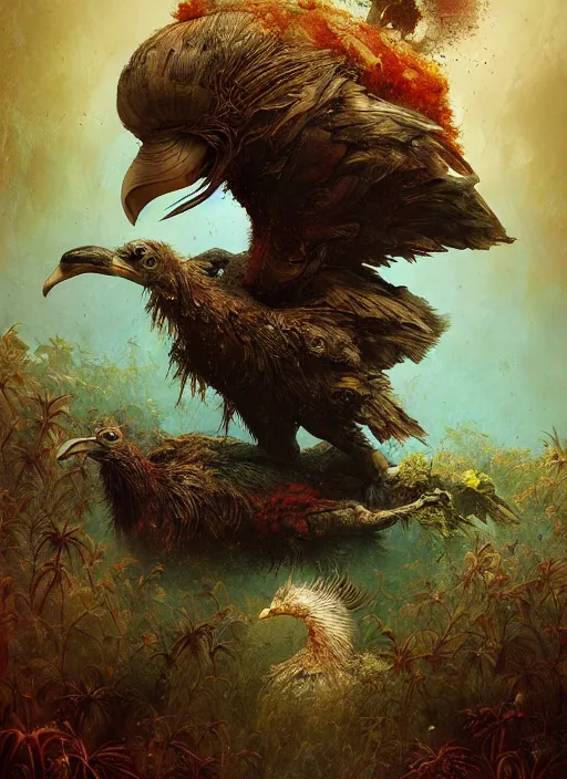 Image similar to the dodo, highly detailed, cinematic, 8 k, by megan duncanson, benjamin lacombe, adrian borda, stanley artgermm, tom bagshaw, craig mullins, carne griffiths, ayami kojima, beksinski, giger, trending on deviantart, hyper detailed, horror, full of colour