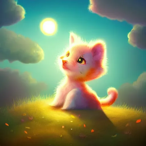 Prompt: very cute illustration for a children's book, digital art, highly detailed, rim light, exquisite lighting, clear focus, very coherent, details visible, soft lighting, character design, concept, atmospheric, fluffy, vibrant colors, trending on artstation, foggy, sun flare