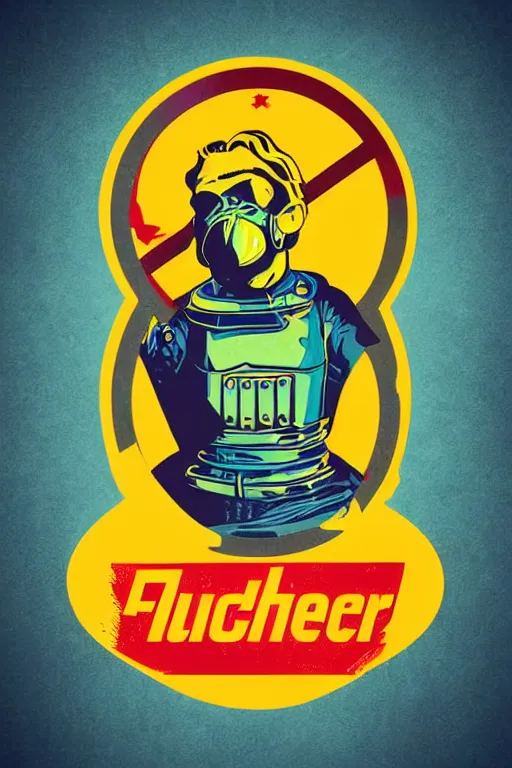 Image similar to fallout 7 6 retro futurist illustration art by butcher billy, sticker, colorful, illustration, highly detailed, simple, smooth and clean vector curves, no jagged lines, vector art, smooth andy warhol style