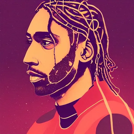 Image similar to a dreamy portrait of kawhi leonard by conrad roset, cybernetically enhanced, hyperdetailed, cyberpunk, cool, trending on artstation