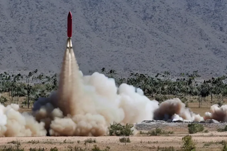 Image similar to himars rocket drops on united states