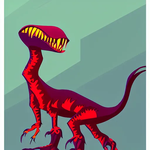 Prompt: a detailed tarot card of a futuristic cyborg velociraptor, neon outline, mouth open in a terrifying roar, 8 k, artstation, pixiv