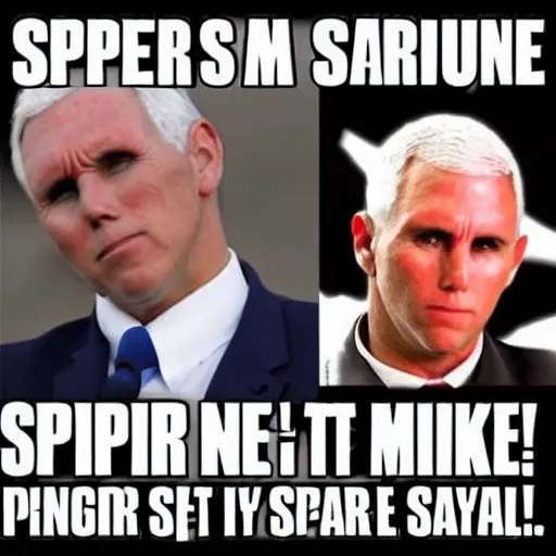 Image similar to super saiyan mike pence,