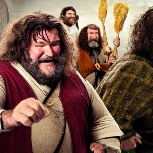 Prompt: Robin Williams as Rubeus Hagrid