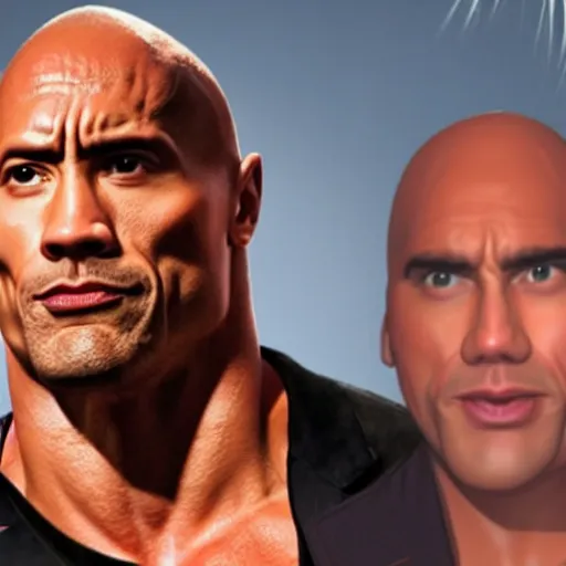 Image similar to the rock with a double chin