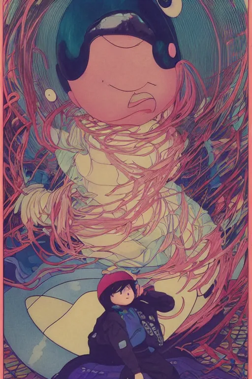 Prompt: a child waiting in a spacestation for a ride, loish, yoshitoshi abe,, yuya nagai, Ilya Kuvshinov, murata range, jean giraud, makoto shinkai, kawaii, sketch, alphonse mucha, vibrant colors, matte print, high saturation, detailed, studio lighting, anime, 1980s