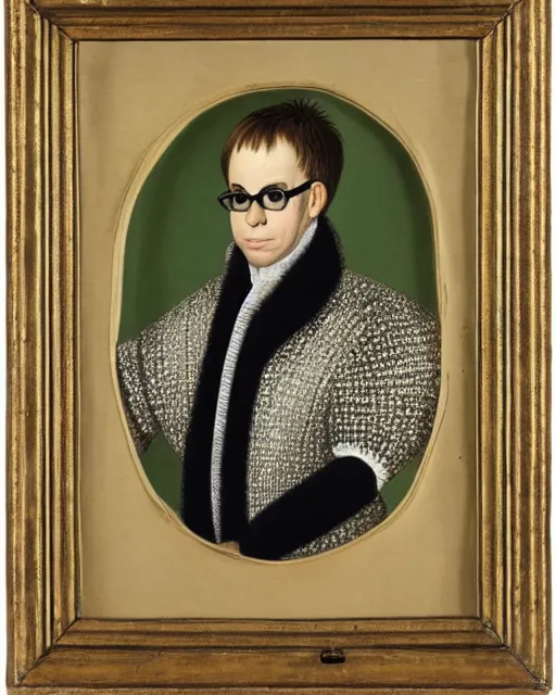 Image similar to a 1 6 0 0 s portrait of elton john