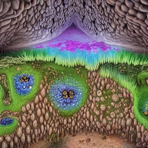 Image similar to surreal fungal cave