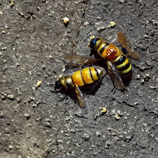 Image similar to national geographic two insect bees in smoking a cigarette