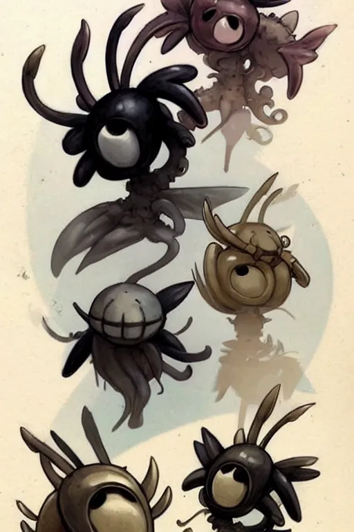 Image similar to ( ( ( ( ( 1 9 5 0 s hollow knight new characters. muted colors. ) ) ) ) ) by jean - baptiste monge!!!!!!!!!!!!!!!!!!!!!!!!!!!!!!