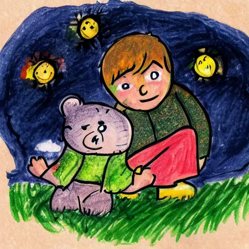 Image similar to childrens drawing