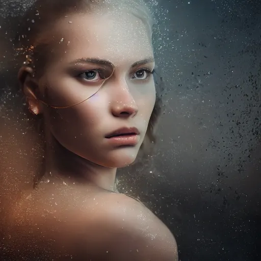 Image similar to full body pose, hyperrealistic photograph of a beautiful girl, artist, dim volumetric lighting, 8 k, octane beautifully detailed render, extremely hyper detailed, intricate, epic composition, cinematic lighting, masterpiece, trending on artstation, very very detailed, stunning, hdr, smooth, sharp focus, high resolution, award, winning photo, dslr, 5 0 mm