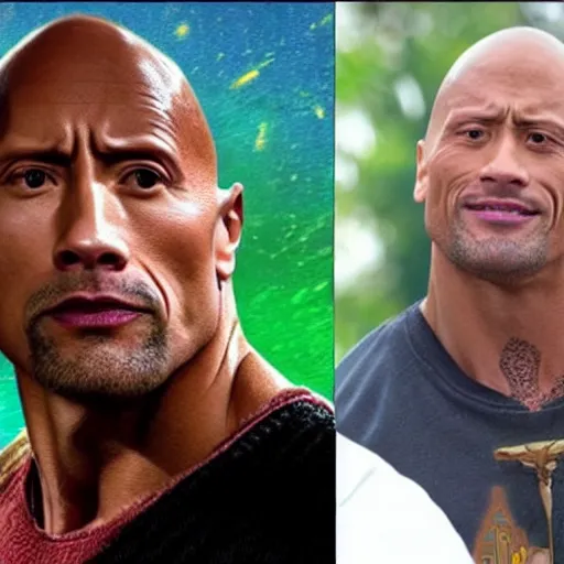 Image similar to Dwayne Johnson as an old Hogwarts teacher