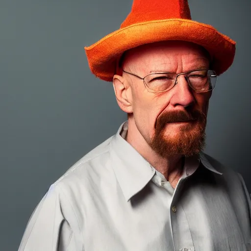 Image similar to real princess peach as walter white, as real person. portrait photography