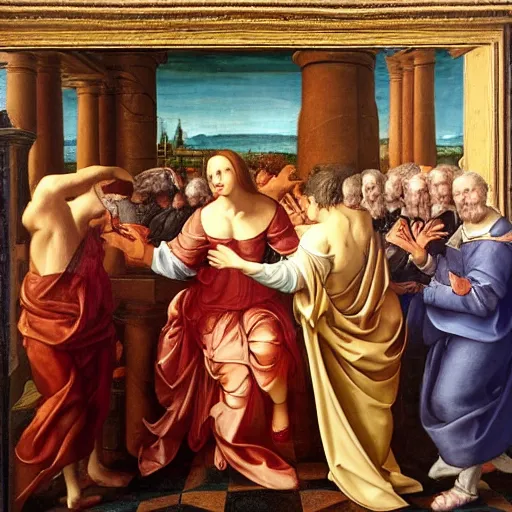 Prompt: renaissance painting of a computer