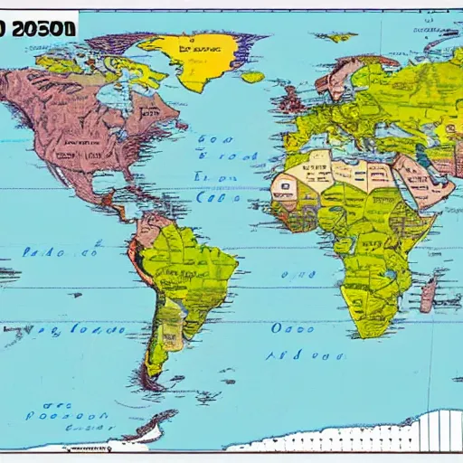 Prompt: map of the world in 2 0 5 0