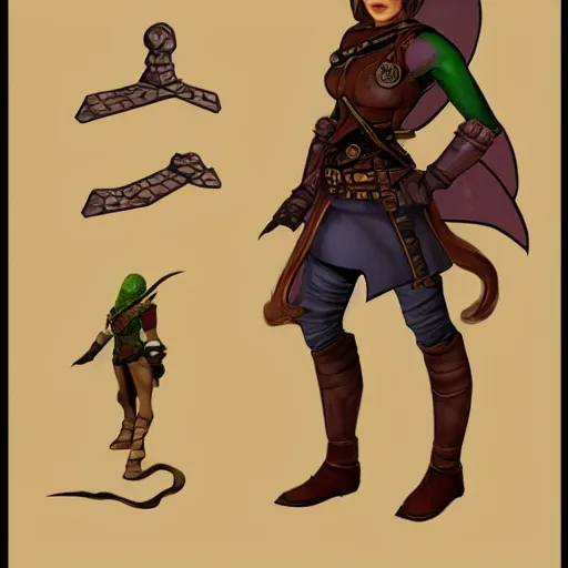 Image similar to dungeons and dragons, character concept, rogue