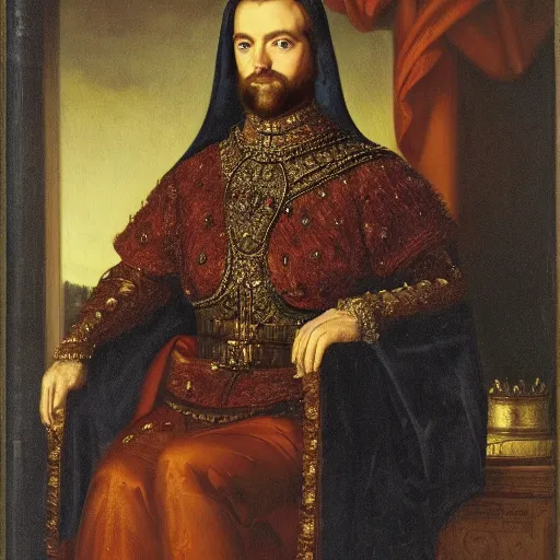 Image similar to royal portrait of King Alaric Vanvelsor