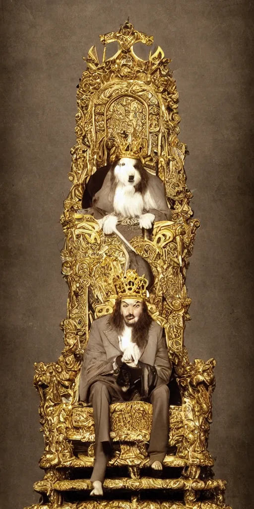 Image similar to a king on a throne