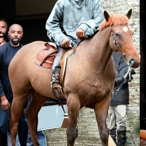 Image similar to kanye west as a horse