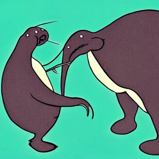 Prompt: walrus illustration by Dr. Suess